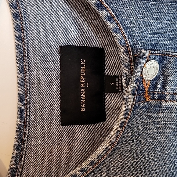 Banana Republic Raw Hem Denim Stylist Jacket Sz S - Picture 2 of 9